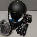 Youth Dirt Bike Helmet DOT Certified - Full Face Motorcycle Helmet for Off-Road, ATV, Street Riding, Includes Adjustable Goggles & Protective Gloves, Medium