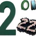 Number Floral Foam Garland,2 Number Shape Sponge Blocks Flower Holder for Wedding Car Decoration