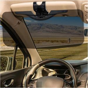 Sun Visor Extender,HD wear-Resistant PC LensAnti- Polarized/Anti-GlareAdjustable car Visor Extender, Driving Goggles, Easy to Install Sun Visor Extender for carBlack (ZYB-1)
