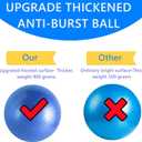 25'' Herding Ball for Dogs Horse with Cover | Dual Layered Herding Dog Jolly Ball for Australian Shepherds with Hand Pump | Herding Toys for Dog, Blue