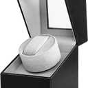 Watch Winder for Automatic Watches Watch Box Automatic Winder Japanese Motor with Battery Option (Black)
