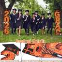 38 Inch Extra Large 2026 Graduation Yard Sign Orange Graduation Decorations Class of 2026 Waterproof Congrats Grad Garden Lawn Decor with Stakes for College School Grad Ceremony Party, 39 x 12 inches