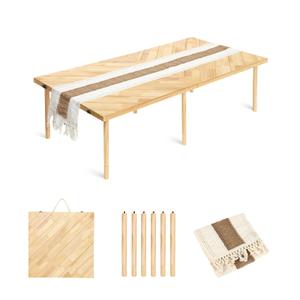 Milostelom 44x22 Low Floor Folding Picnic Table, Small Size for 4