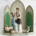 Holy Family Figure 8 Inch Christmas Catholic Holy Family Figurine Mary Jesus Joseph Nativity Scene Statue, Religious Gift, Table Decor Christmas Display