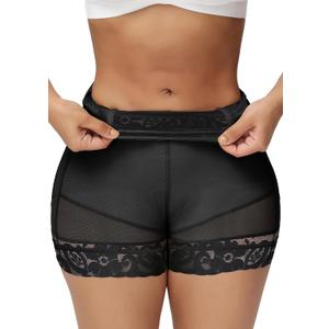 SHAPSHE Butt Lifting Shapewear for Women Tummy Control Body Shaper Shorts Slimmer Flat Tummy Butt Shaper Panties (XX-Large, Black)