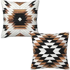 American Indian Farmhouse Throw Pillow Covers 18x18 in Pillow Case Soft Cushion Pillow Covers Set of 6 for Sofa Bed Bedroom Living Room Home Decor