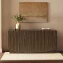 Manhattan Comfort Ardea Modern Sideboard with Push-to-Close Doors, Contemporary Storage Cabinet with Adjustable Shelves, Handle-Free Design, Wood Grain Finish, Walnut, unspecified
