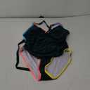 popvil Women's One Piece 2025 Tummy Control Swimsuits Neon Color Block Swimwear Deep V Neck Slimming Bathing Suit, XL, Black