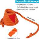 X XBEN Tug of War Rope with Flag for Kids 40FT, Teens and Adults, Soft Cotton Rope Games for Team Building Activities, Family Reunion, Birthday Party Orange