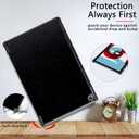 Tri-Fold Case Compatible with Huawei Mediapad M5 10.8 inch (CMR-AL09/CMR-W09), Includes a Screen Protector - Premium PU Leather Tri-Fold Cover with Auto Sleep/Wake (Black, One Size)