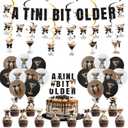 2 x Espresso Martini Bow Birthday Party Decorations, A Tini Bit Older Espresso Banner, Cake Topper, Olive Espresso Balloons, Satin Ribbon Bow Decor for Martini Themed Party, Martini Bachelorette Party