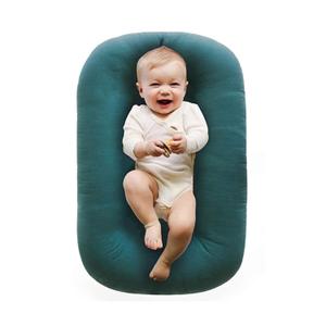 100% Cotton Baby Lounger for Newborn,Baby Play Mat, Tummy Time Mat with Cover for 0-24 Months Newborn Baby, Washable Play Gym Mats for Home Travel-Green