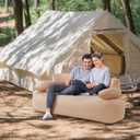 Inflatable Sofa with Built-in Air Pump Rechargeable, Inflatable Couch Support 880 lbs,Blow Up Couch for Camping Home,Travel,Picnic | Support 880 lbs, Camping, Home, Travel, Picnic, Twin XL