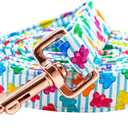 Elegant little tail Dog Leash, Pink Girl Dog Leashes Durable and Strong Pet Leash Holiday Dog Leash with Soft Handle for Small Medium Large Dogs (X-Small (Pack of 1), Bear)