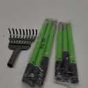 MXF Pooper Scooper, Dog Pooper Scooper Long Handle Stainless Metal Tray and Rake Set for Medium Small Dogs Heavy Duty - Use on Grass, Dirt or Gravel - Pet Supplies (Green)