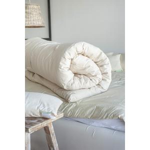 White Lotus Home Organic Cotton Mattress Topper with 100% Organic Twill Outer Case