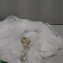 2010ft White Tulle Backdrop Curtain with Lights String for Parties, Sheer Photo Backdrop Curtains for Wedding Party Photography Background (20ftx10ft)