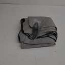 Grey Scalloped Edge Shower Curtain Linen Textured with 12 Metal Hooks Cute Heavy Duty Washable Waterproof Neutral Thick Chic Shower Curtain Sets for Hotel Bathroom 72x72 inches