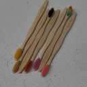 Bamboo Toothbrush Medium Bristle, 7Pcs Biodegradable Bulk Wooden Toothbrushes