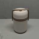 51 oz Adults Vacuum Insulated Wide Mouth Soup Food Thermos Hot Food Jar with Keep Thermal Portable 2 Tier Stackable Bento Hot Food Containers Lunch Boxes (Gray, 51)