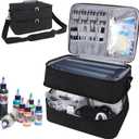 Tattoo Carrying Case Tattoo Supplies Organizer Tattoo Kit Box Case Tattoo Equipment Storage Bag Tattoo Travel Tattoo Storage Organizer for Tattoo Stencil Printer, Tattoo Ink, Tattoo Equipment