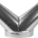 8" Inch 3 Way Metal Duct Splitter. 45 Degree 3 Way Y Shape Connector. Connect Multiple Machines - Dryer and Extractor Hood or Dryer and Dryer in one ducting.