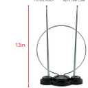 GE Traditional Rabbit Ears Indoor Black TV Antenna, 15 inch Extendable Dipoles and Circular Loop, Tabletop Antenna, Digital, HDTV Antenna, Smart TV Compatible, 4K 1080P VHF UHF, Compact Design, 33676 Rabbit Ear Antenna