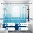 Shower Curtain Rod 45-77 Inch Black Shower Tension Rod Adjustable Curtain Rod No Drilling Tension Curtain Shower Rods for Bathroom Windows
