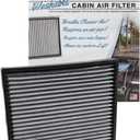 K&N Cabin Air Filter: Premium, Washable, Clean Airflow to your Cabin Air Filter Replacement: Designed for Select 2003-2015 CADILLAC (CTS-V, CTS, STS, SRX, STS-V), VF2043