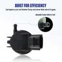 201525-232316D Windshield Washer Pump w/Grommet - Washer Motor Compatible with Toyota, Lexus, Scion, Mazda, Honda - Replaces OEM #: 85330-60190, 85330-AE010, 85330-60180