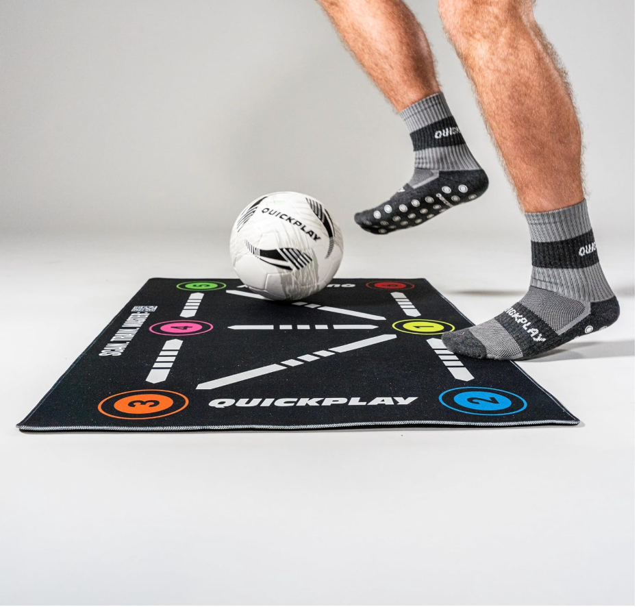 QuickPlay Ball Mastery Mat - Soccer Footwork & Dribble Trainer