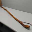 Vive Wooden Walking Stick for Hiking - Handcrafted, Waterproof, with Leather Wrist Strap - Wood Staff for Balance, Women, Men, Seniors - Non-Slip Tip for Safety, 55 Inches