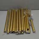 Gold Extra Long Curtain Rod 30 to 240 inch, Heavy Duty Curtain Rods for Windows with Modern End Caps, 1 inch Drapery Rods Set for Outdoor Patio, Adjustable Curtain Rod for Room, Gold