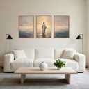 Large Jesus Christian Framed Canvas Wall Art Set,Bible Stories Faith Wall Decor,Vintage Modern Artwork for Living Room,Bedroom,Dining Room,Office -16"x24"x3