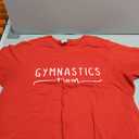 Gymnastics Mom T-Shirt Short Sleeve Shirts for Women Sports Mom Tee Gymnastics Team Summer Tops Athlete T-Shirt Red, Small