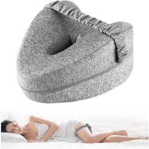 Soft and Comfortable Knee Pillow for Side Sleepers  Memory Foam Knee Pillow for Sciatica Pain Relief Devices Leg Pillow.