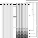 Colette Rod Pocket Panel (52"W x 63"L (Pack of 1), Denim)