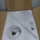 Ceiling Fans with Lights, 42 Inch Ceiling Fan with Light And Remote, 3CCT Flush Moun Low Profile Ceiling Fans, 6 Speed Noiseless LED Ceiling Fan, White Ceilings Fan with Remote for Bedroom Living Room