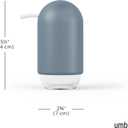 Umbra Touch Hand Soap Dispenser, Plastic Liquid Pump Bottle, Durable and Refillable for Bathroom or Kitchen Sink, Slate Blue
