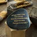 Father's Day Gifts from Daughter or Son - Happy Fathers Day, I Love You Dad, Everyday Around The Clock, Always Remember, That You are My Rock - Engraved Rock, Rare Unique Gift
