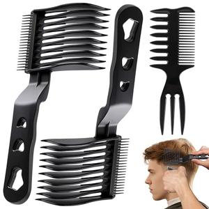 Blend Friend Fade Comb Set Black Professional Barber Combs for Men & Boys, Self Haircutting Tools for Fading & Blending, Salon or Home Use (3PC Black)