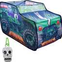 Monster Jam Grave Digger Pop Up Tent  Monster Truck Playhouse for Kids | Removable Skull Key Fob with Vehicle Sounds | Car Toys for Toddlers  Sunny Days Entertainment