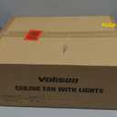 VOLISUN Ceiling Fans with Lights Flush Mount, 42 inch Low Profile Ceiling Fan with Light and Remote, Queit & Reversible Motor,3CCT, Dimmable, White Modern Ceilings Fans for Bedroom, Living Room