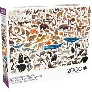 Buffalo Games - Kara Mohr - Conservation Collage - 2000 Piece Jigsaw Puzzle for Adults - Challenging Puzzle Perfect for Game Nights - Finished Size is 38.50 x 26.50