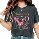 Stepping Into My 40th Birthday Like Queen 40 Years Old Woman T-Shirt SIZE S