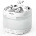 PAWGETHER Cat Water Fountain, Ultra Quiet Pumpless Pet Water Fountain with Stainless Steel Tray, 67oz/2L Water Fountains for Cats Indoor with 360 Motion Sensor for Cats & Dogs (with Filter)