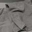 White Classic Luxury Bath Towel Set of 8 Pieces - 100% Turkish Cotton Highly Absorbent Towels for Bathroom, 2 Luxury Bath Towels 700GSM, 2 Hand Towels, 4 Washcloths, Light Gray
