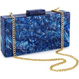 Gets Acrylic Clutch Purses for Women with Marbling Purses and Handbags Elegant Banquet Evening Crossbody Bag