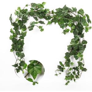 RECUTMS Artificial Ivy Vines Ivy Garland 2Pcs 74.8inch Fake Vines Hanging Plants with Silk Leaves Greenery Spring Decor for Indoor Outdoor Wedding Home Kitchen Garden Office