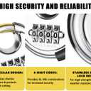 DELSWIN 4 Digit Combination Lock with Hardened Steel Shackle Combo Padlock for Sheds,Gym Locker,Storage Unit,Gate and Fence (1 Pcs)